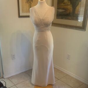Bill Levkoff Elegant Cream Evening Gown Size 2